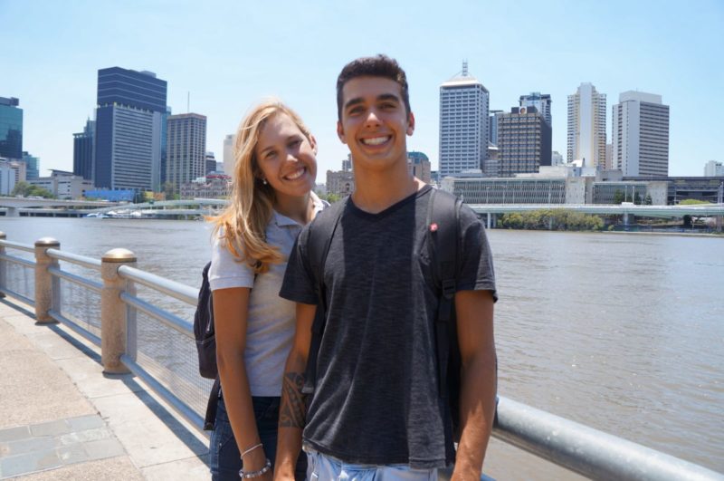Giulia e Gean em Brisbane