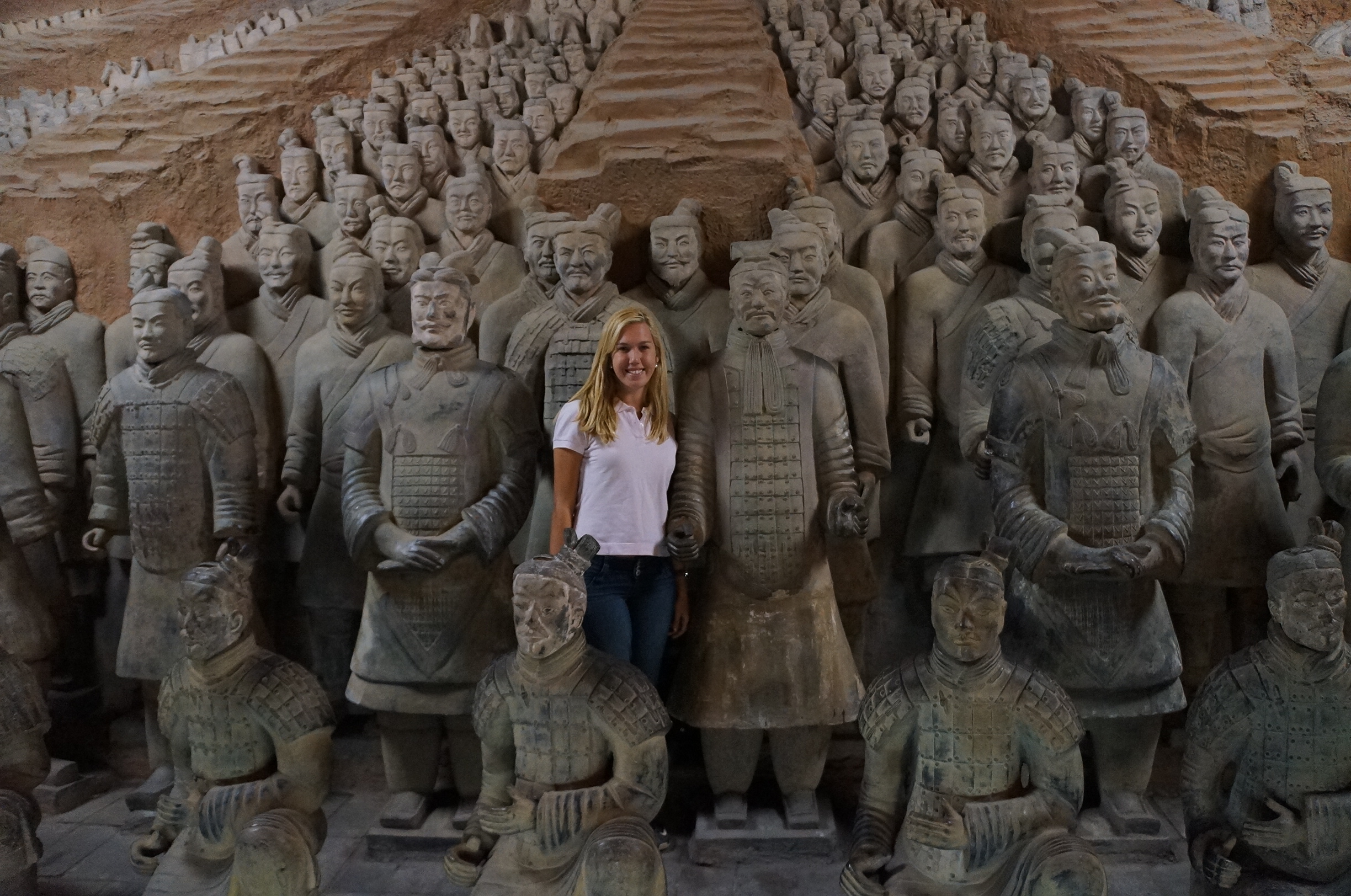 Foto com Guerreiros de Terracota no Pit 3