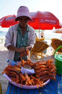Lagostas de Serendipity Beach - melhores praias de Sihanoukville