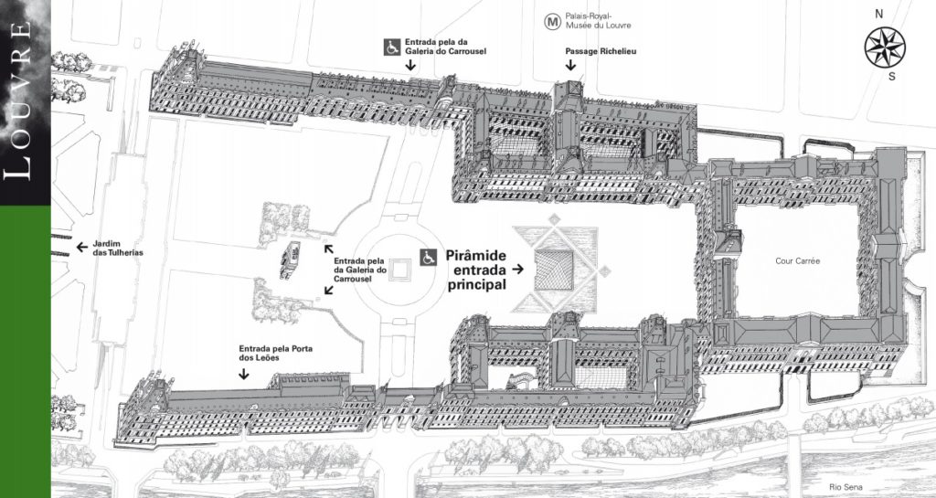 Mapa oficial do Louvre