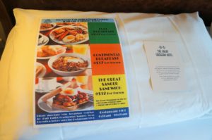 Menu de cafe da manha do The Great Southern Hotel