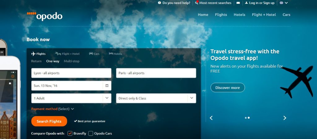 Opodo - comprar passagens na internet