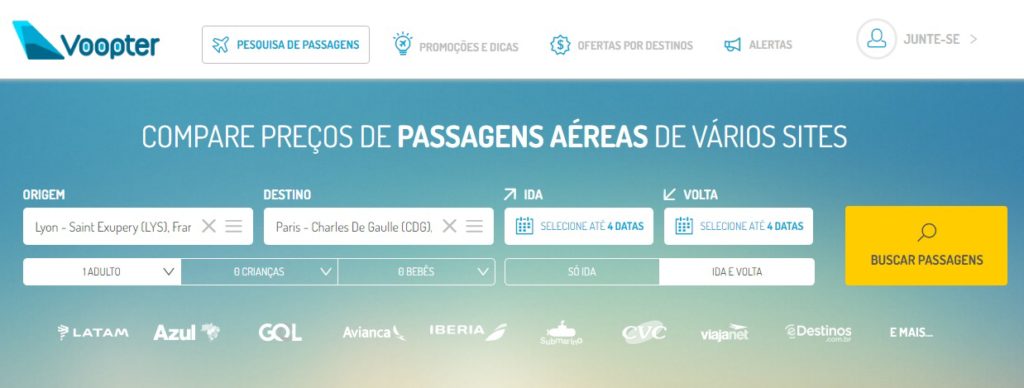 voopter - comprar passagens na internet