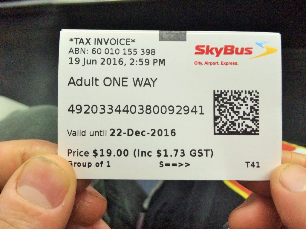 Passagem de ida do Skybus