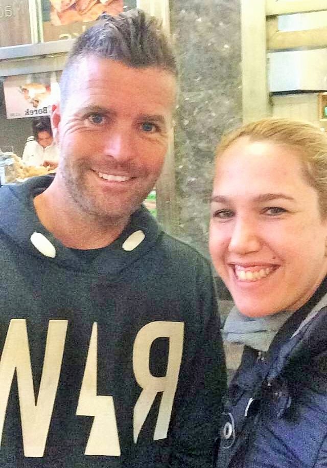 Pete Evans e eu no Queen Victoria Market