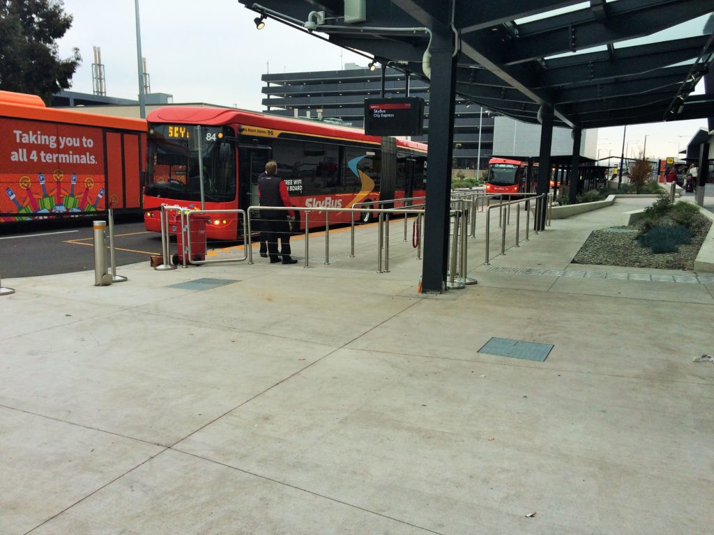 Skybus de Melbourne no desembarque