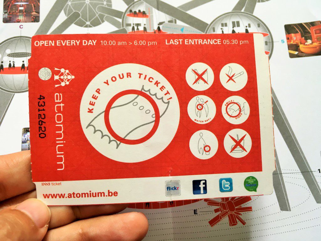 visitando o Atomium - ingresso