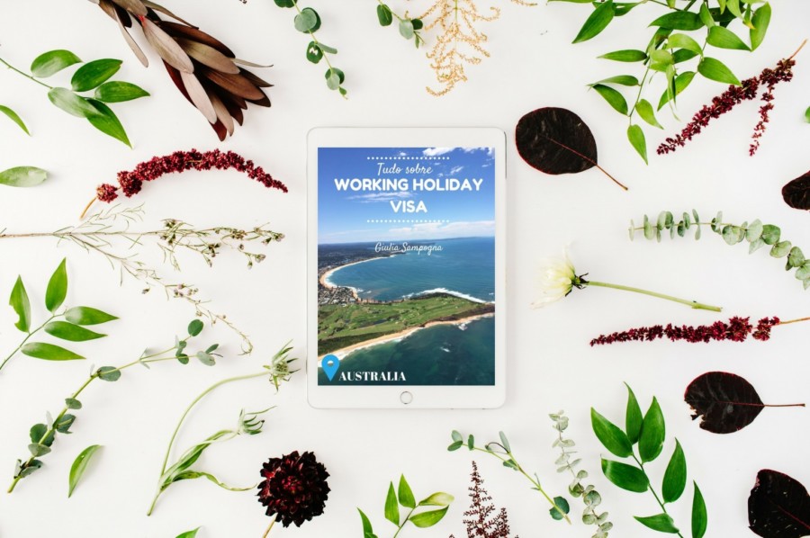 Tudo sobre Working Holiday Visa Austrália Capa - livro digital sobre Working Holiday Visa