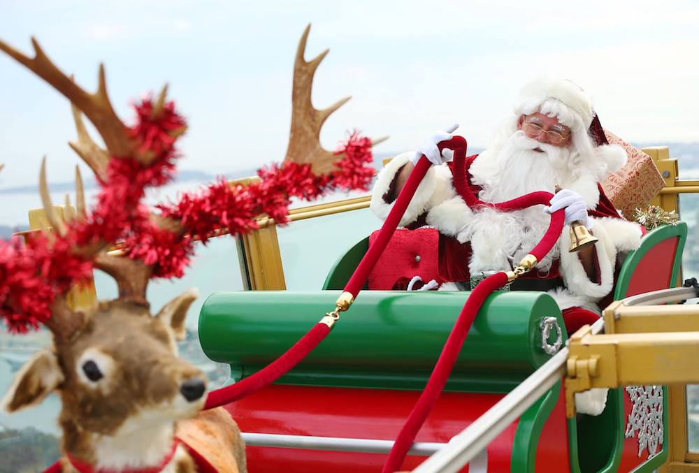 Natal em Sydney - Papai Noel na Torre de Sydney