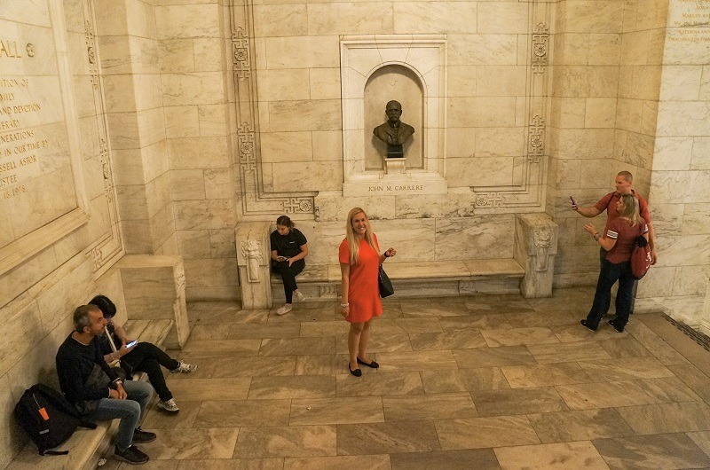 Giulia Sampogna na Biblioteca Pública de Nova York