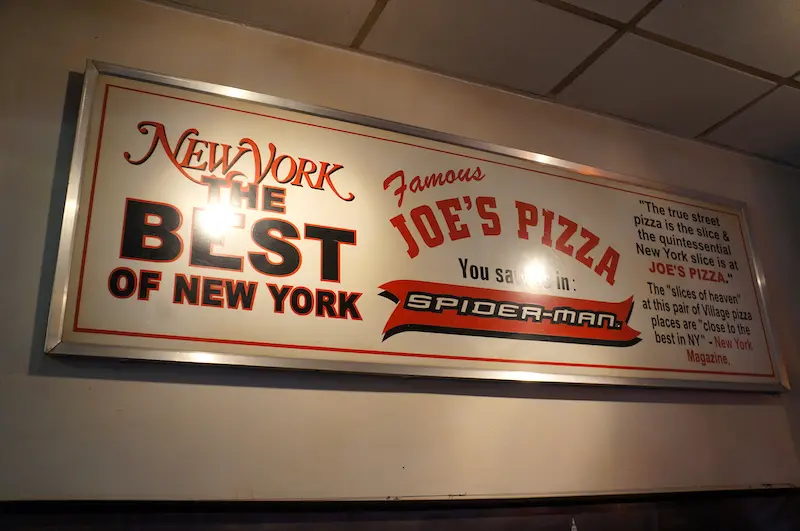 Joe's Pizza em Manhattan, Nova Iorque, Estados Unidos da América