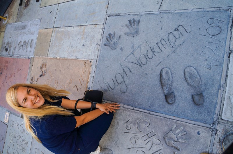 Na frente do Chinese Theatre