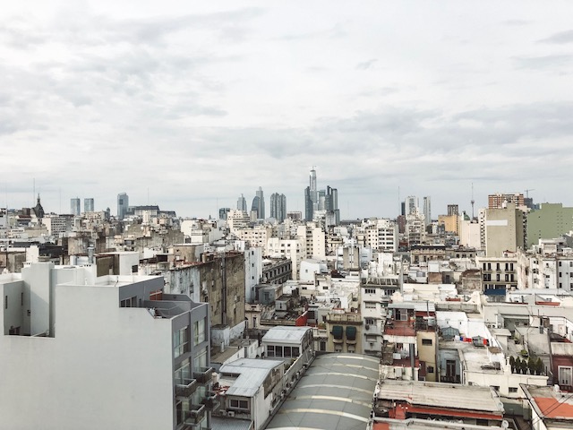 Vista do nosso quarto no Hotel Scala