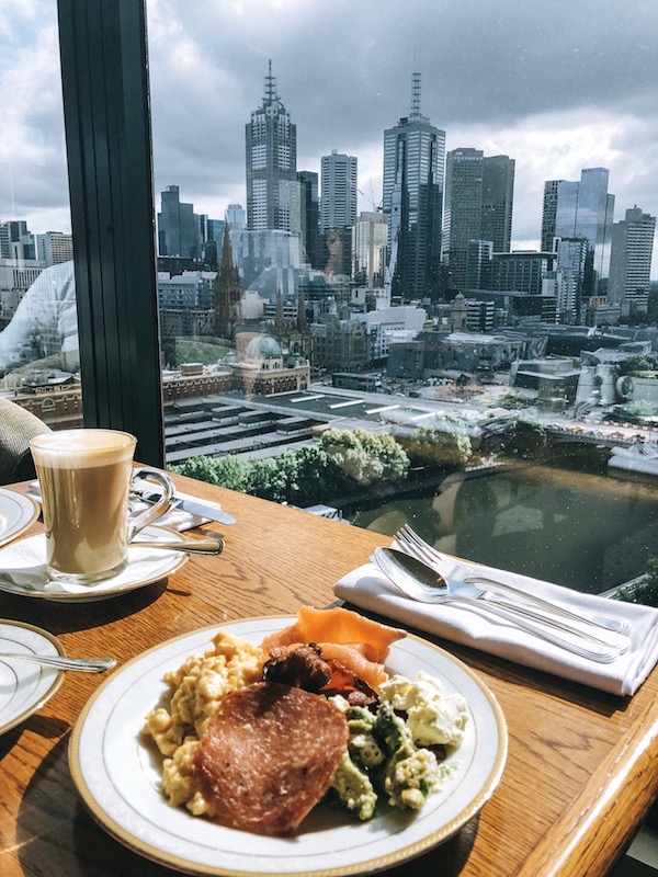 Vista do hotel de Melbourne 