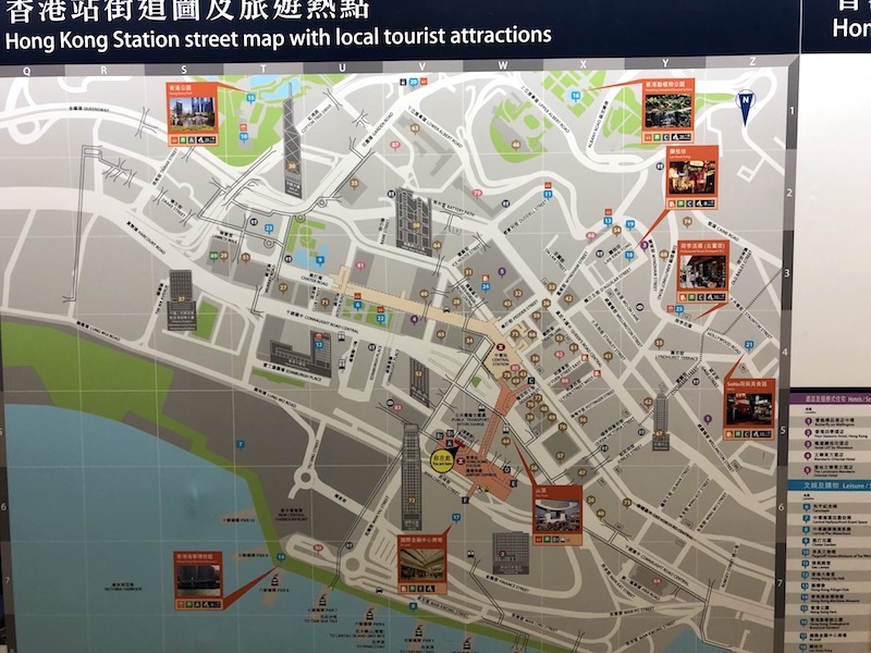 Mapa no metroô de Hong Kong