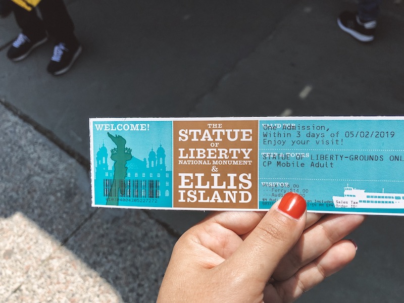 Ingresso para a Estátua da Liberdade em Nova York