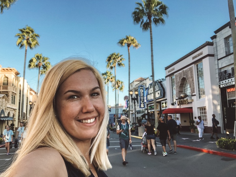 Giulia Sampogna no Universal Studios em Orlando